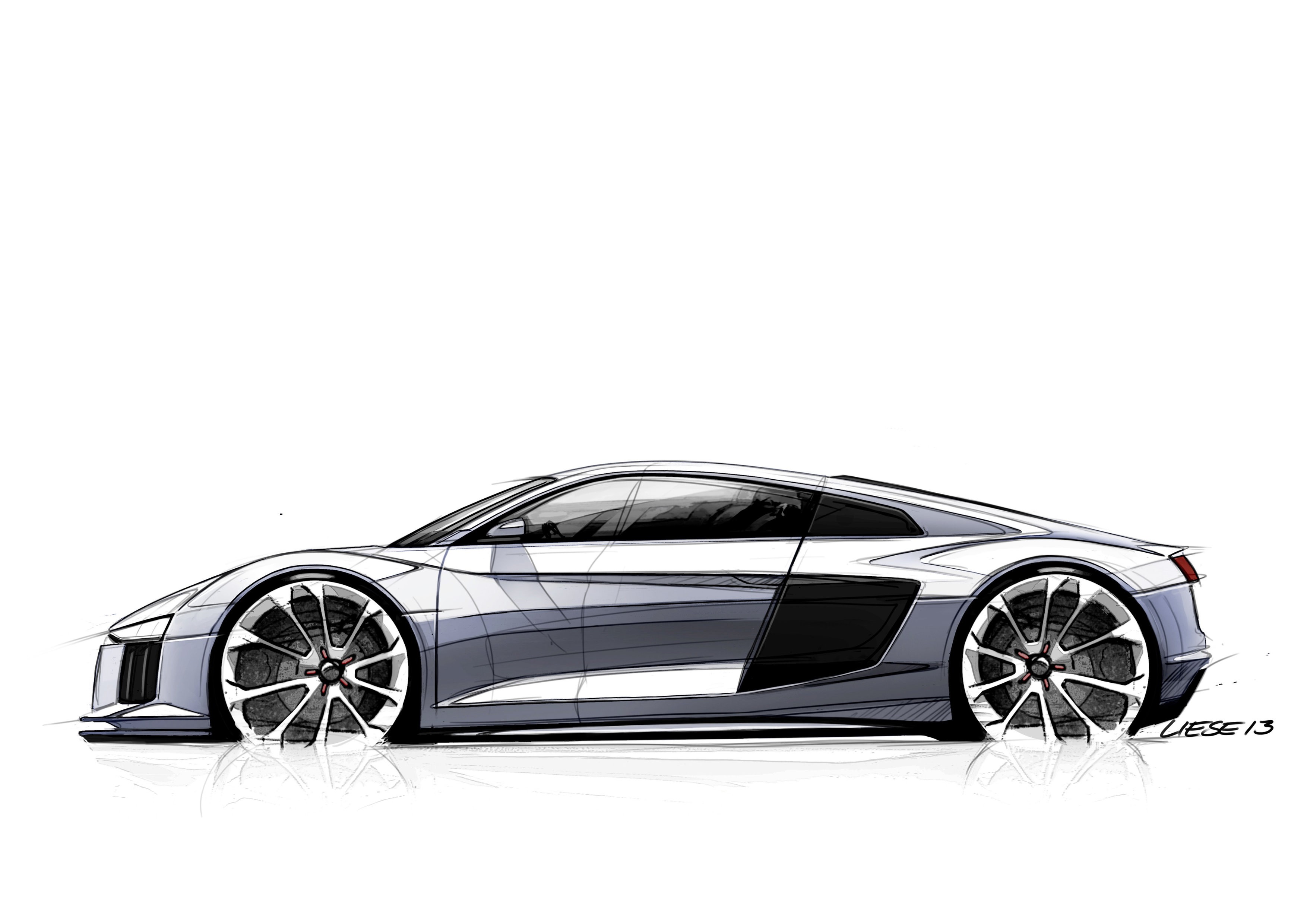 3508x2481 2016 Audi R8 Design Sketches Are Something To Geek Over - Car Profile Sketch