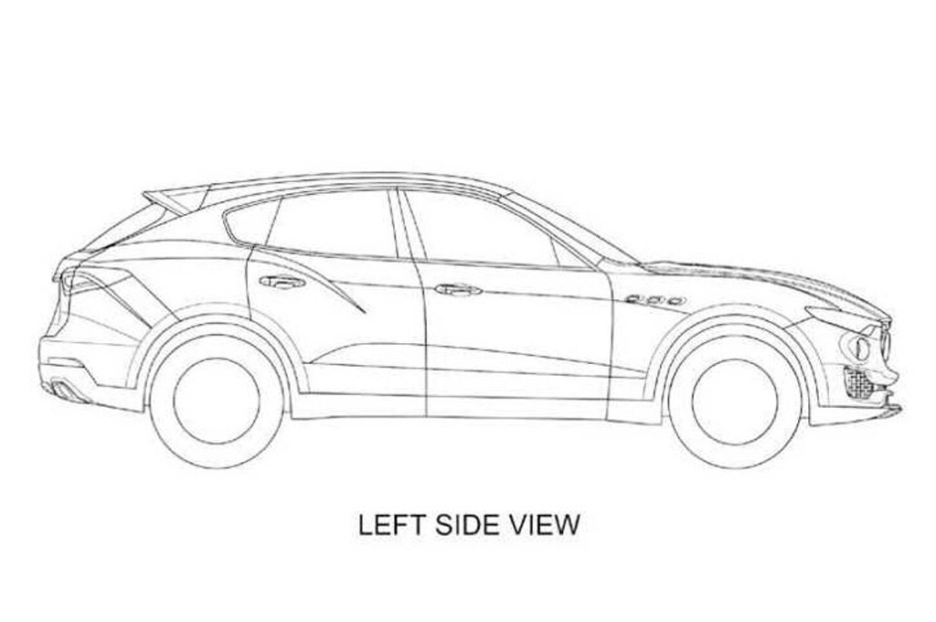 1024x680 Article Maserati Levante Exterior Design Revealed In Patent - Car Profile Sketch