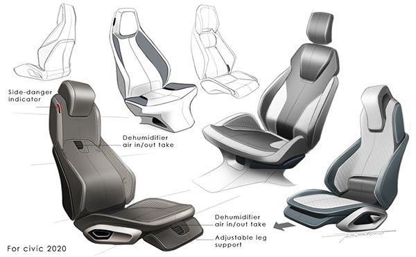 600x371 Car Seat Design Deejay Bancos Cars, Design And - Car Seat Sketch
