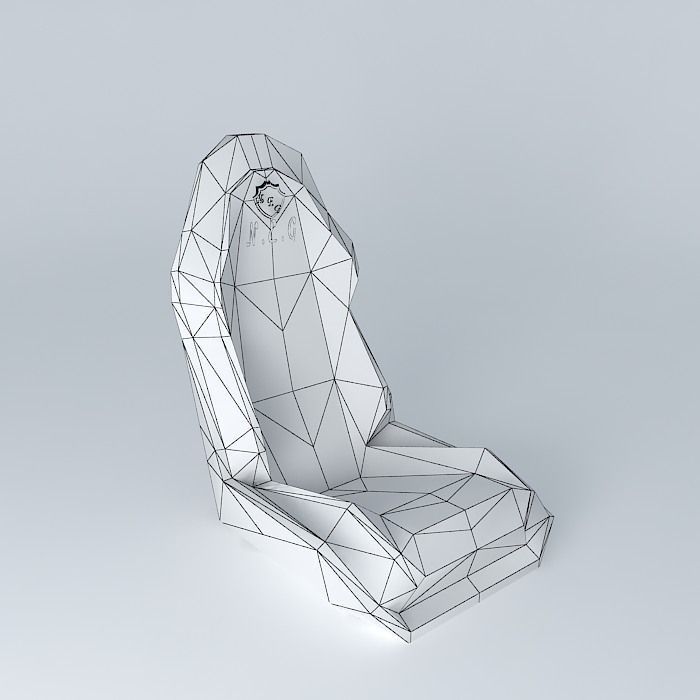 700x700 Sport Car Seat Neg 3d Model Cgtrader - Car Seat Sketch