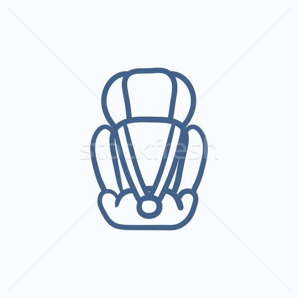 600x600 Baby Car Seat Sketch Icon. Vector Illustration Andrei Krauchuk - Car Seat Sketch