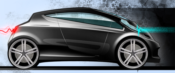 600x252 How To Create A Side View Concept Car - Car Side Sketch