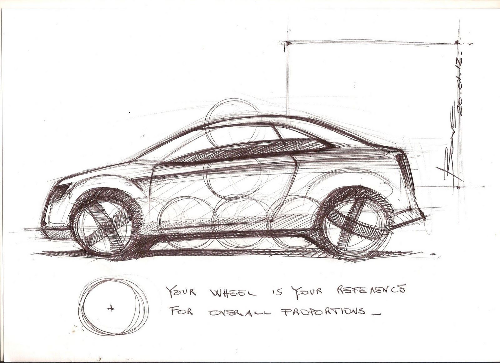 1600x1163 How To Draw A Car Sketch In Side View Car Design Education Tips - Car Side Sketch