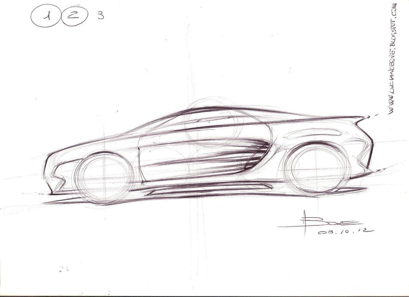 1600x1163 Car Sketch Tutorial In 3 Steps - Car Side Sketch