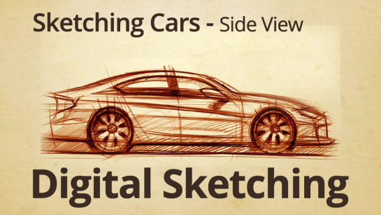 545x307 How To Draw Cars Dynamic Car Sketching Side View Sketch 1 - Car Side View Sketch