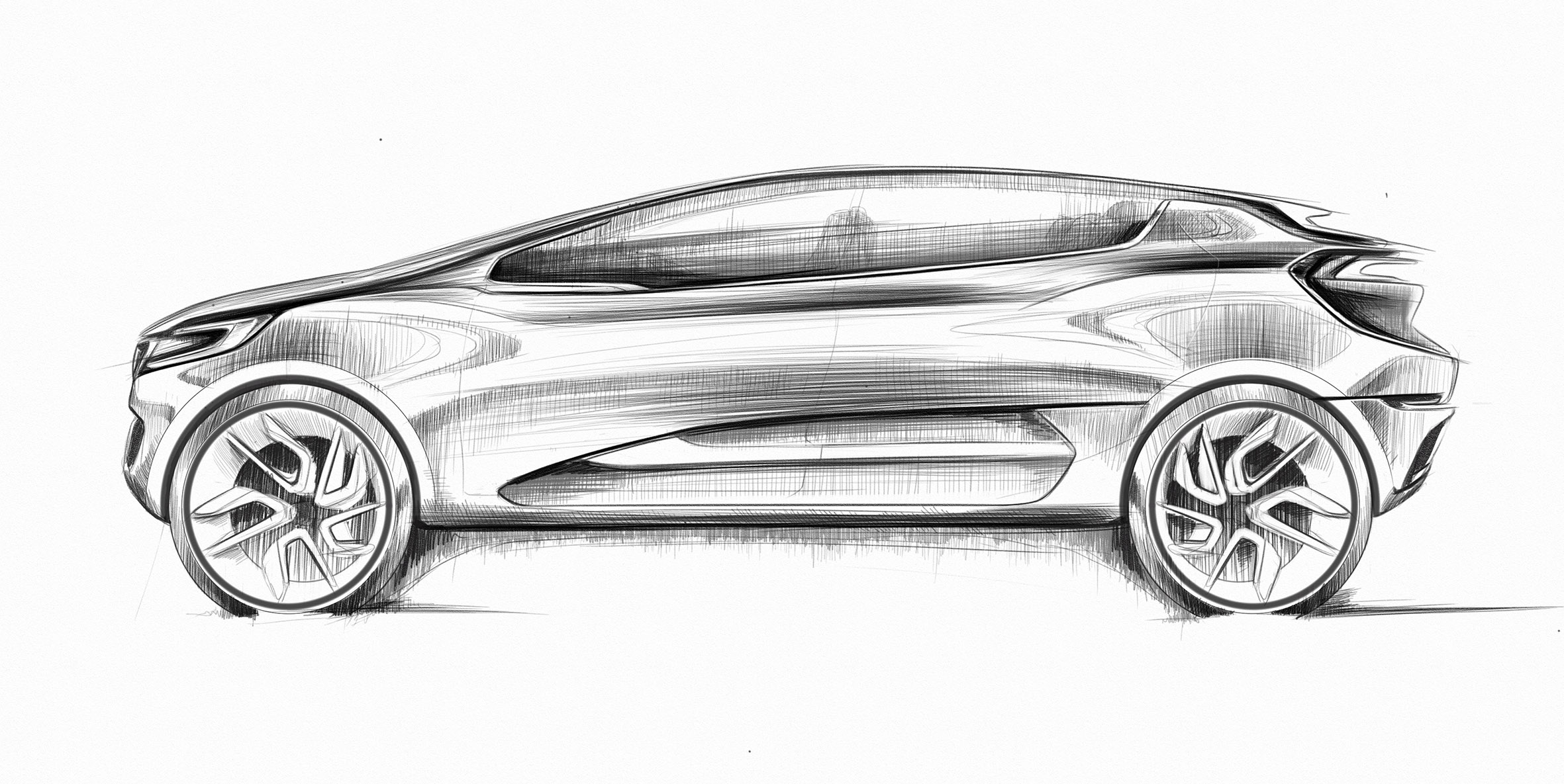 Car Side View Sketch at Explore collection of Car