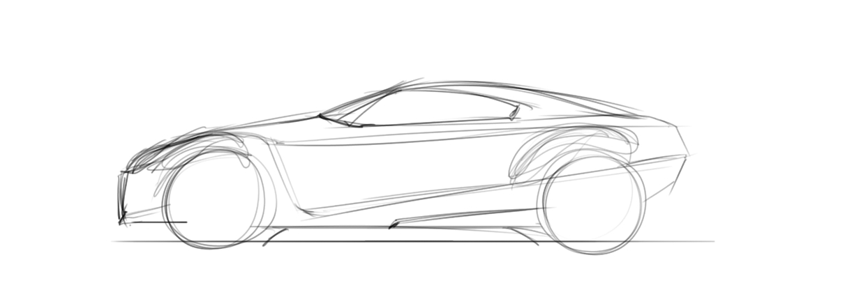 1211x439 Design Friends Share Quick Car Sketch - Car Simple Sketch