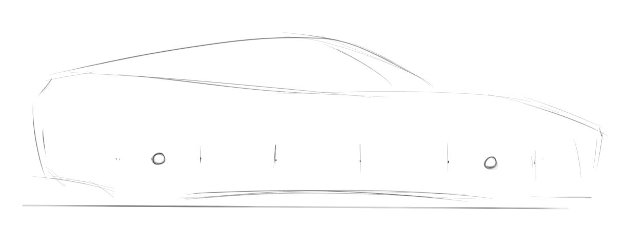 1256x443 How To Draw Cars Side View - Car Simple Sketch