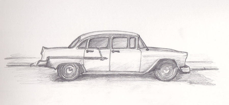 900x414 Sketch - Car Simple Sketch
