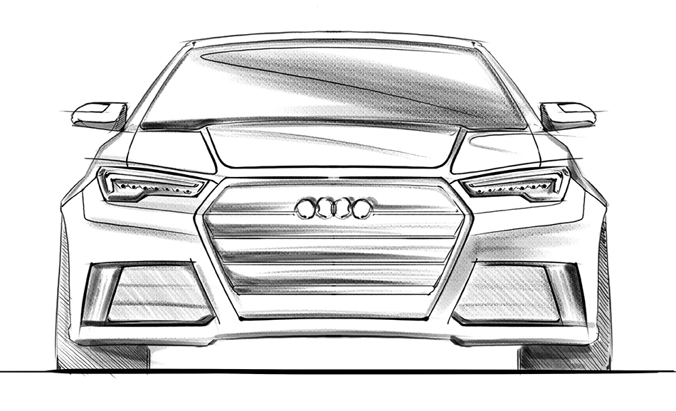 950x578 How To Draw Cars Front View - Car Sketch