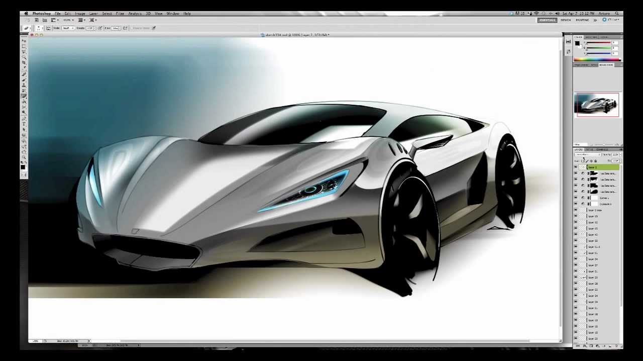1280x720 Car Sketching With Sketchbook Pro - Car Sketch Book