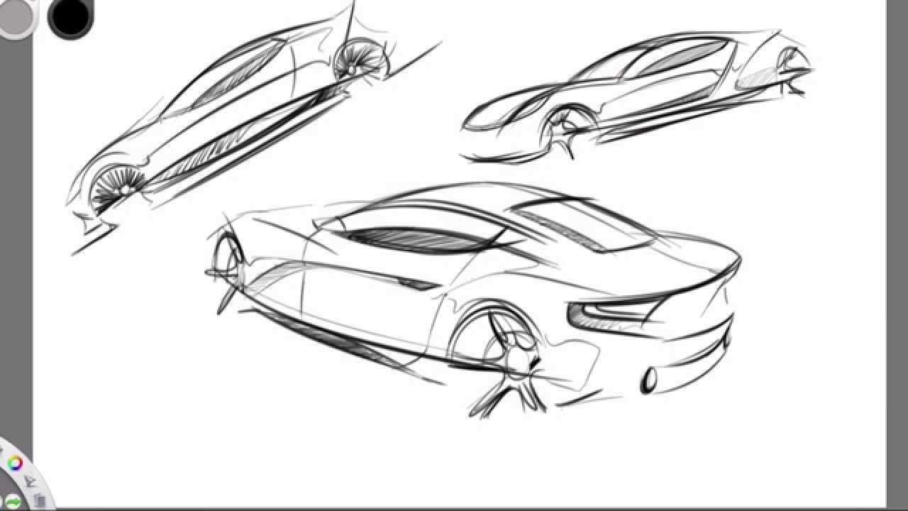 1280x720 Sketching Cars In Sketchbook Pro - Car Sketch Book