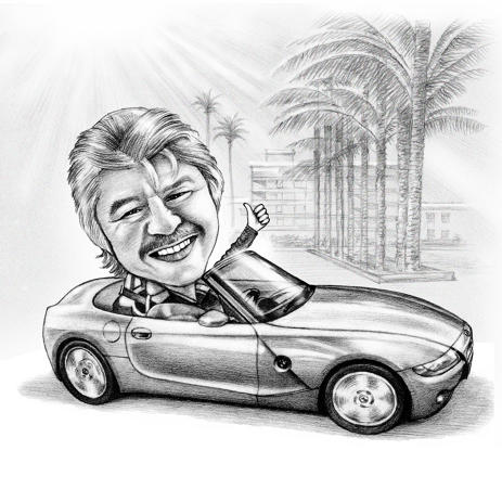 463x463 Hd Caricatures From Photo Of Celebrity And More - Car Sketch Drawing