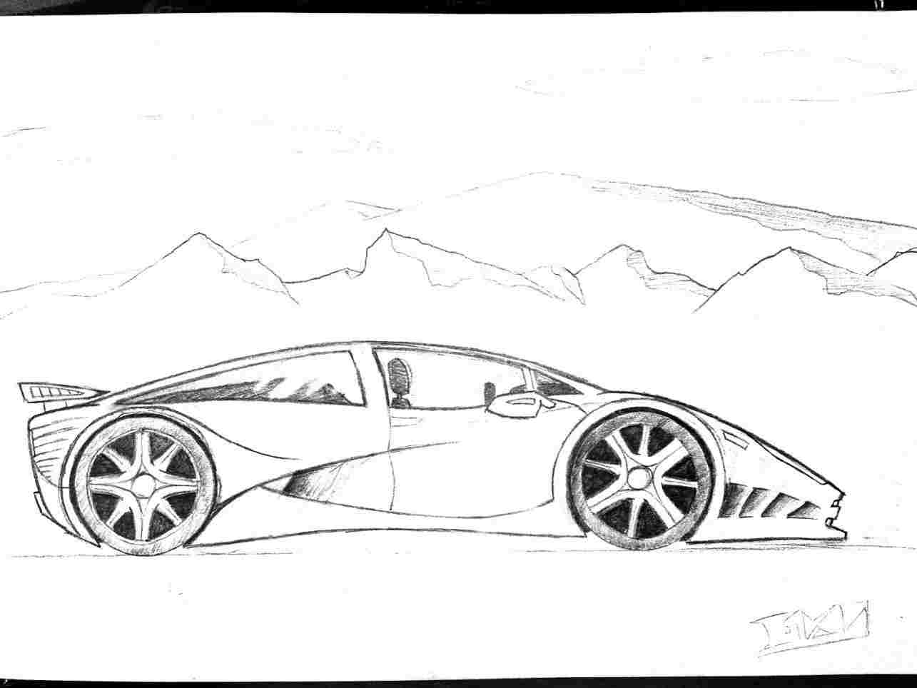 1285x964 And White Stuff To Rhcom Photos Sketch Car Images S Art - Car Sketch Easy