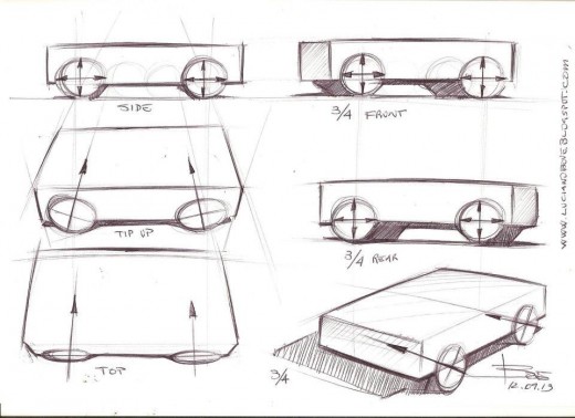 520x378 Drawing Wheels In Perspective. Car Sketching Tips. Www - Car Sketch For Beginners
