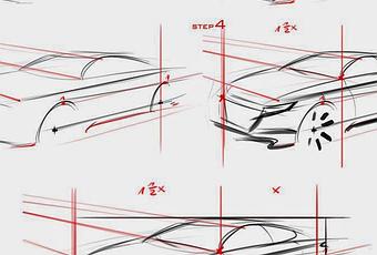 340x230 Car Sketch Tutorial By Marcin - Car Sketch For Beginners