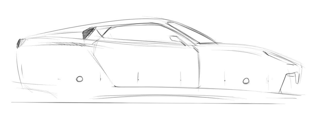 1256x443 How To Draw Cars Side View - Car Sketch Side