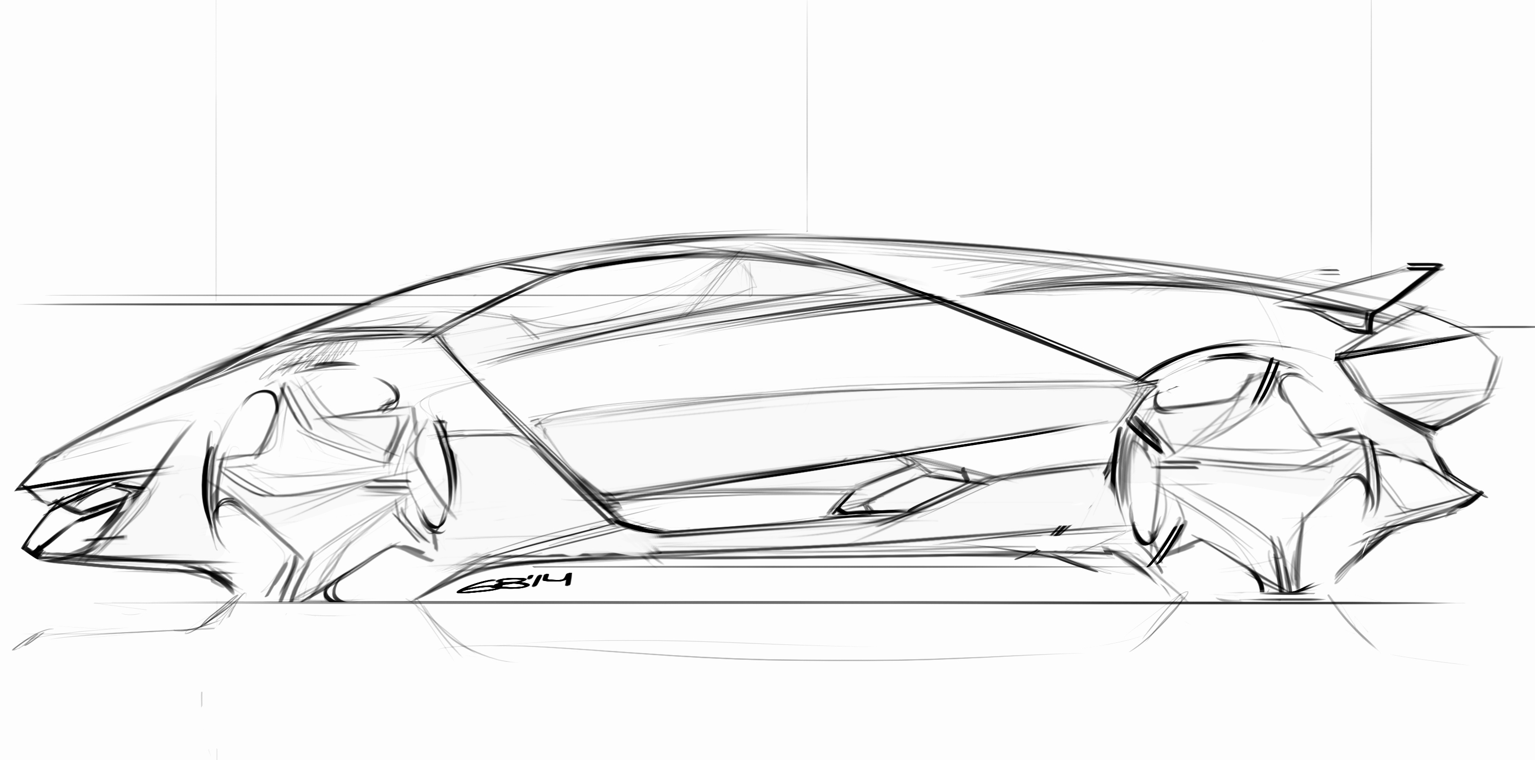 Car Sketch Side at PaintingValley.com | Explore collection of Car ...