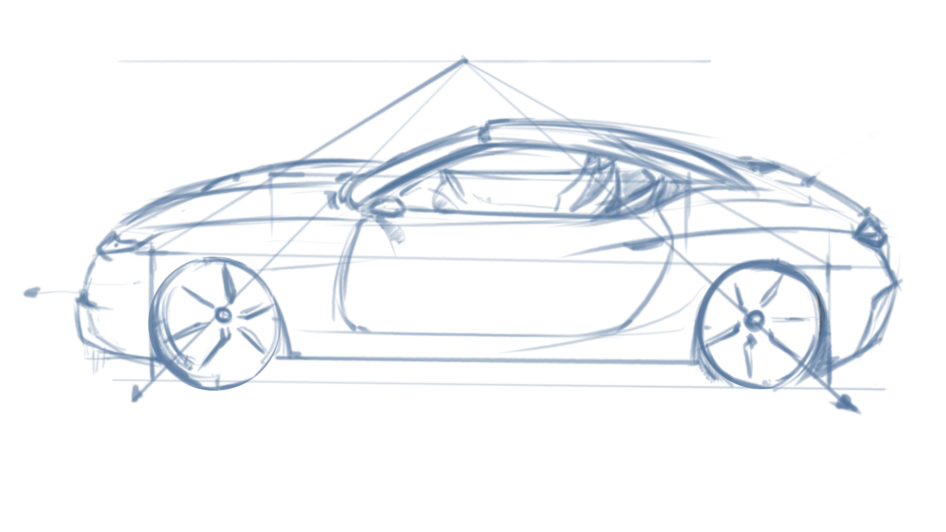 1920x1080 Car Sketch Perspective One Point Fundamentals - Car Sketch Side