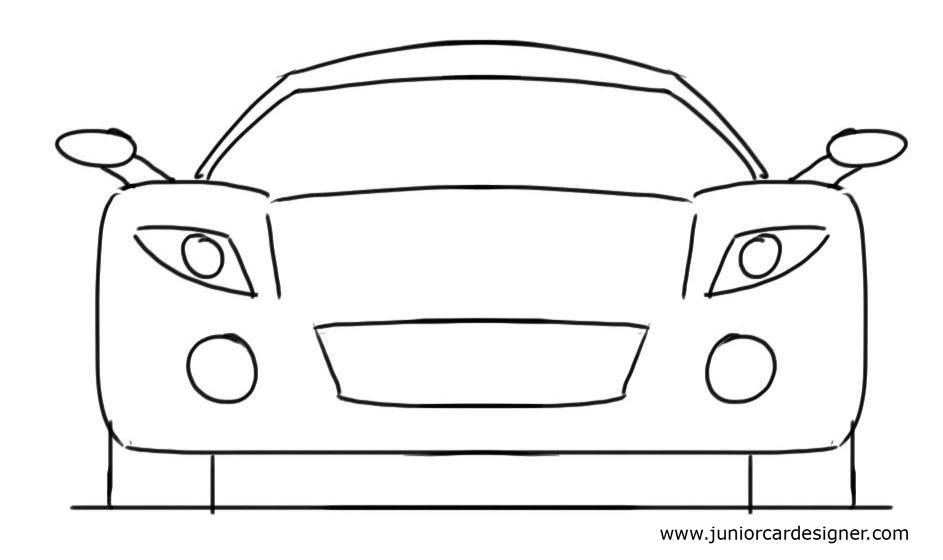 Cartoon Drawing Easy Simple Car