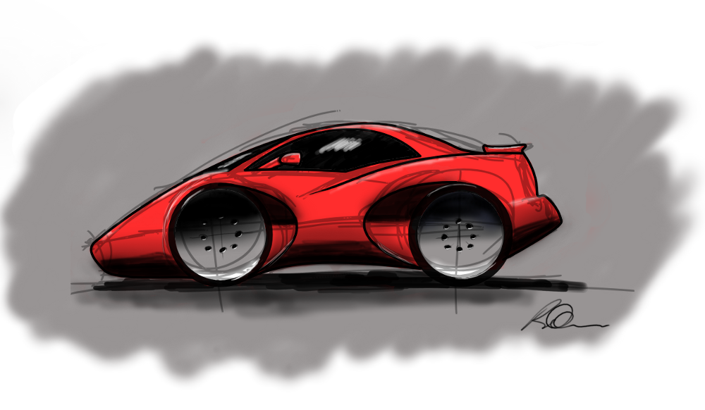 1000x582 Simple Car Sketch Render - Car Sketch Simple