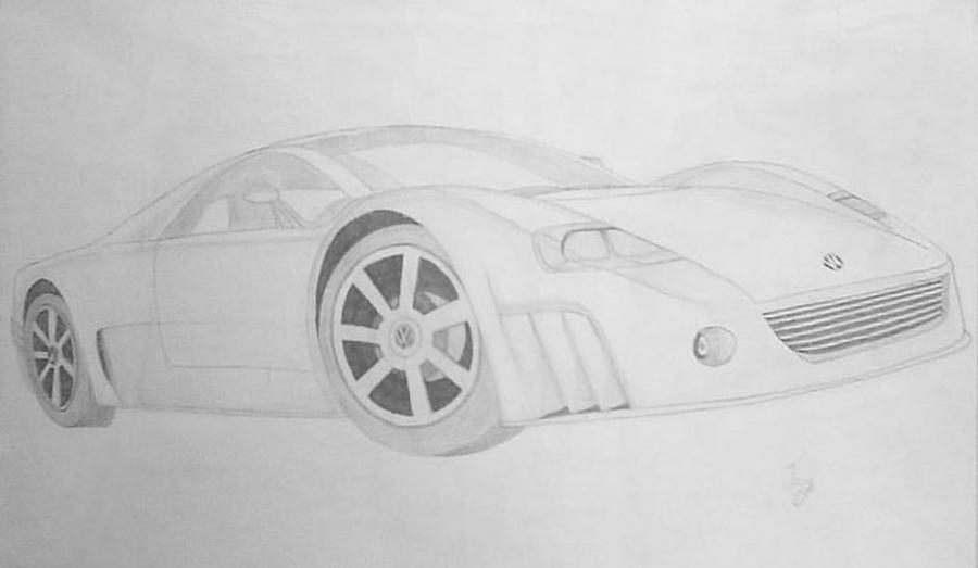 900x523 Volkswagen Concept Car Sketch. Types Drawings. Drawings. Pictures - Car Sketch Simple