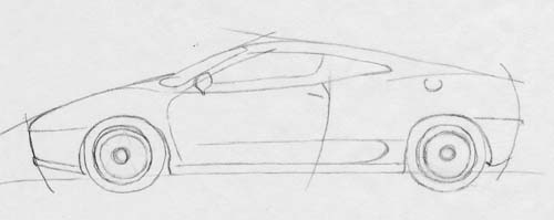 500x199 How To Draw Step By Step Cars - Car Sketch Template
