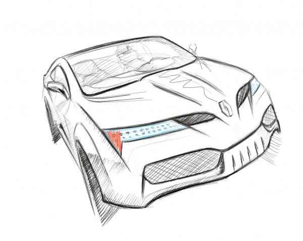 600x478 Car Sketch Renault - Car Sketch Template
