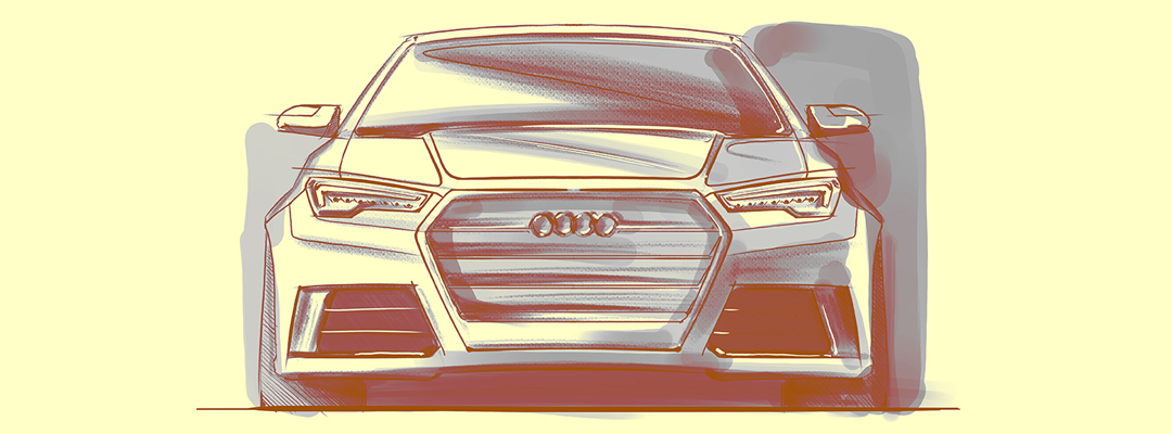 1080x400 How To Draw Cars Front View - Car Sketch Tool
