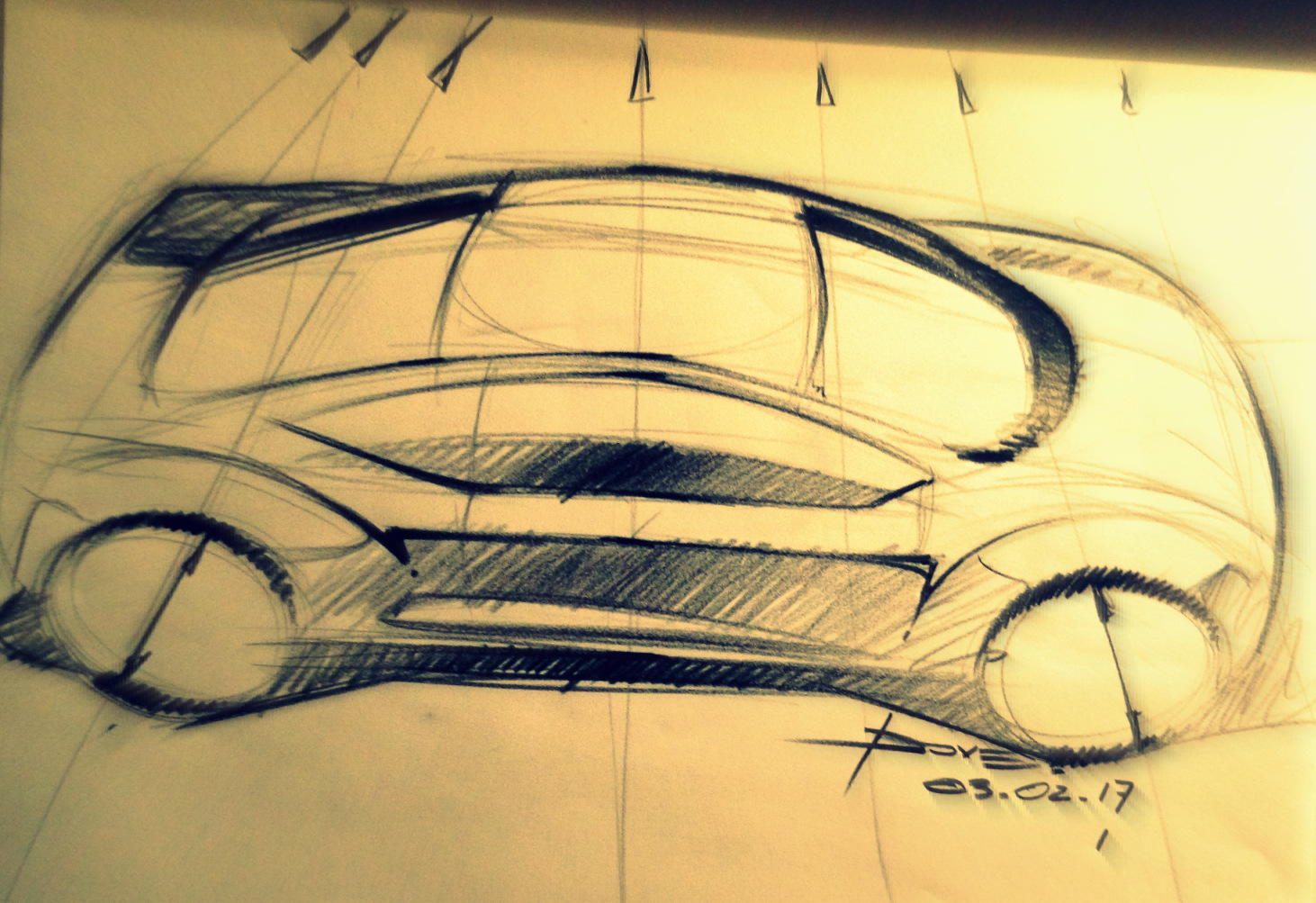 1462x1003 Car Sketch Tutorial Top View Perspective - Car Sketch Top View