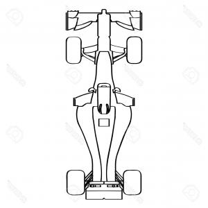 300x300 Formula Car Vector Isolated Illustration Sketch Shopatcloth - Car Sketch Top View