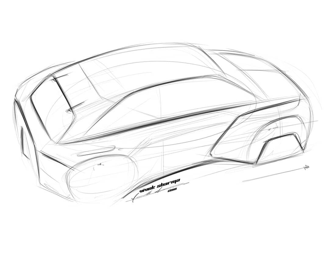 Car Sketch Top View At PaintingValley.com | Explore Collection Of Car ...