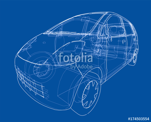 500x405 Car Sketch. Vector Stock Image And Royalty Free Vector Files On - Car Sketch Vector