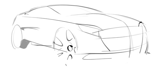500x221 Car Sketch By Miles Waterhouse Car Design And Mechanical Engineering - Car Sketching Basics