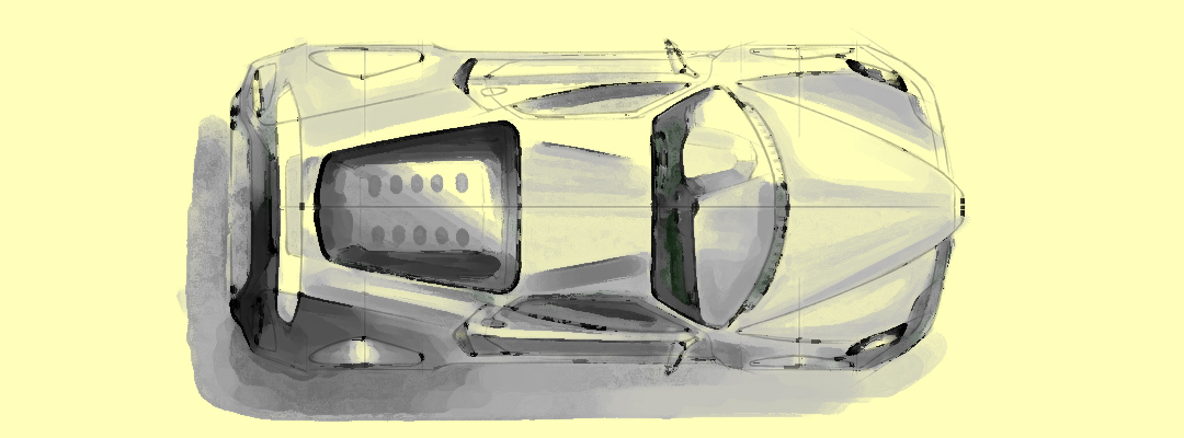 1080x400 How To Draw Cars Top View - Car Top View Sketch