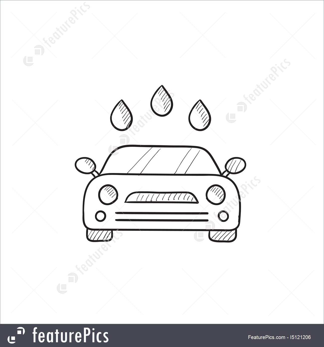 1300x1392 Car Wash Sketch Icon. Illustration - Car Wash Sketch