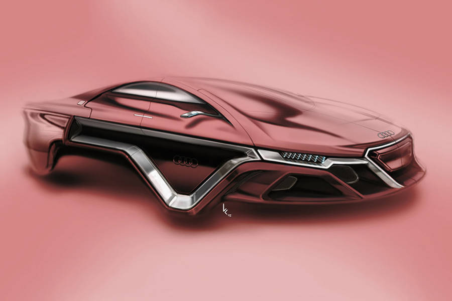 900x600 Electro Magnetic Audi Concept Car Without Wheels Fubiz Media - Car Wheel Sketch