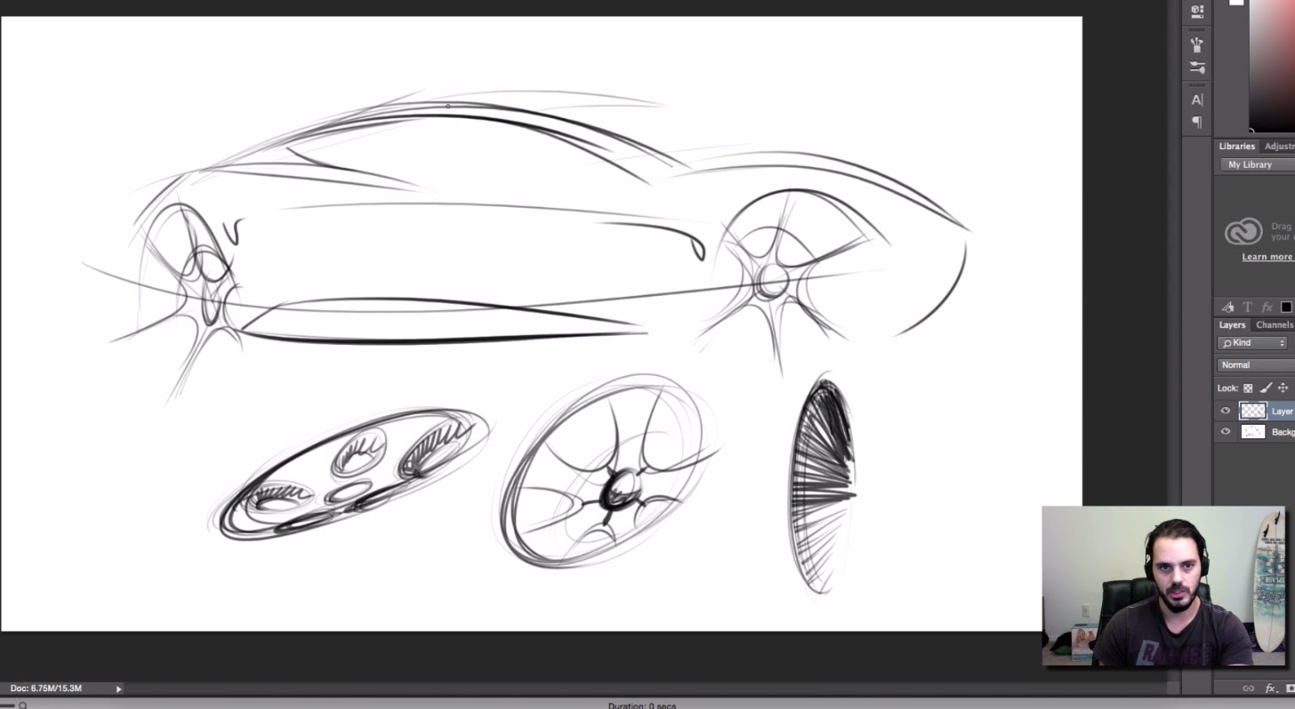 1456x798 How To Sketch Car Wheels - Car Wheel Sketch