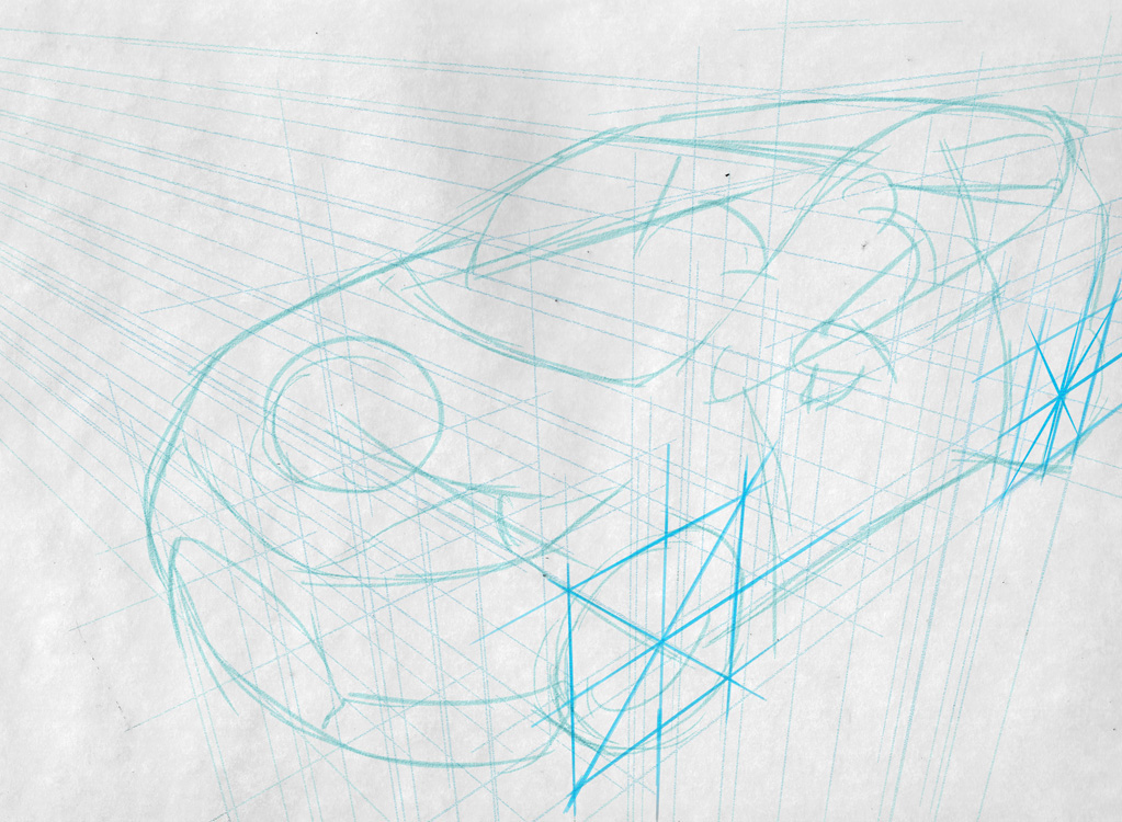 1023x750 Car Drawing Techniques On Behance - Car Wheel Sketch