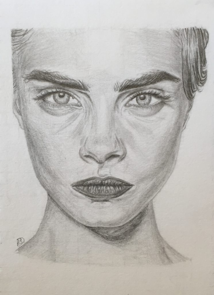 745x1024 Cara Delevingne Sketch - Cara Delevingne Sketch
