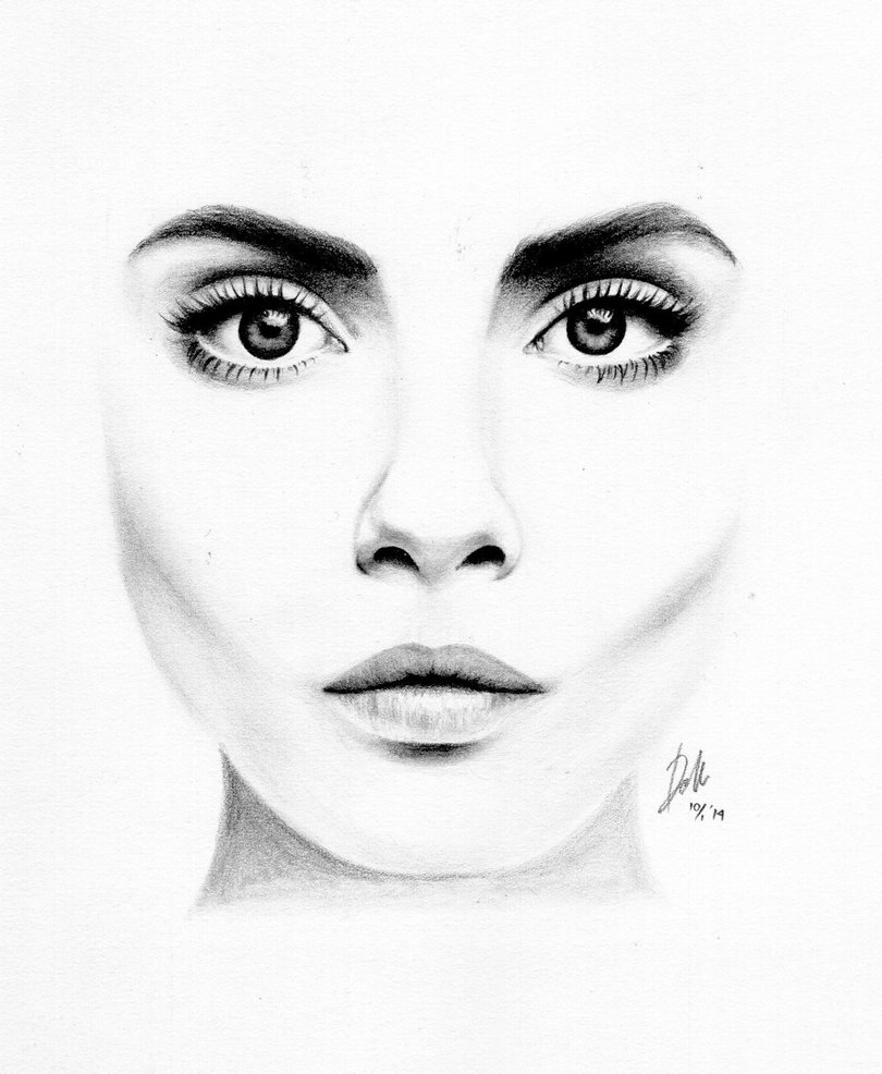 810x986 Cara Delevingne By Dellput - Cara Delevingne Sketch