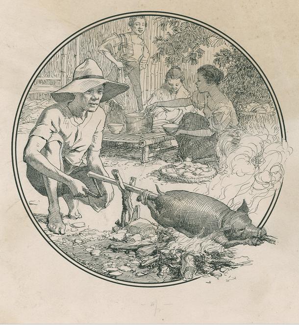 610x664 Go Philippines Other Paintings And Sketches Of Fernando Amorsolo - Carabao Sketch