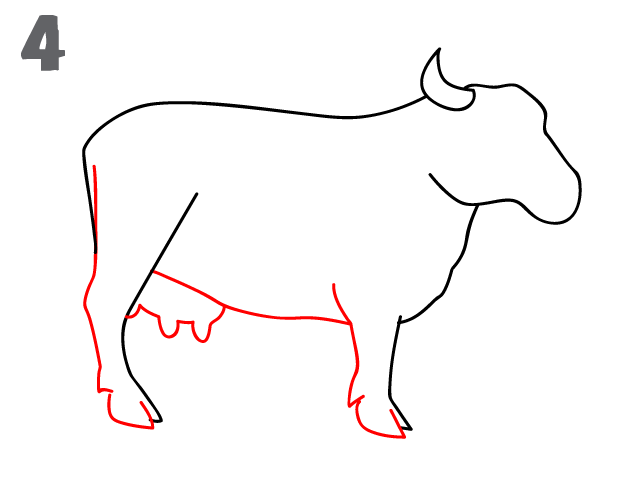 624x484 How To Draw A Cow - Carabao Sketch