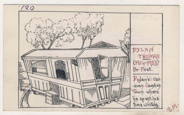 600x376 Dylan Thomas News On Twitter Vintage Sketch Of The Caravan Where - Caravan Sketch