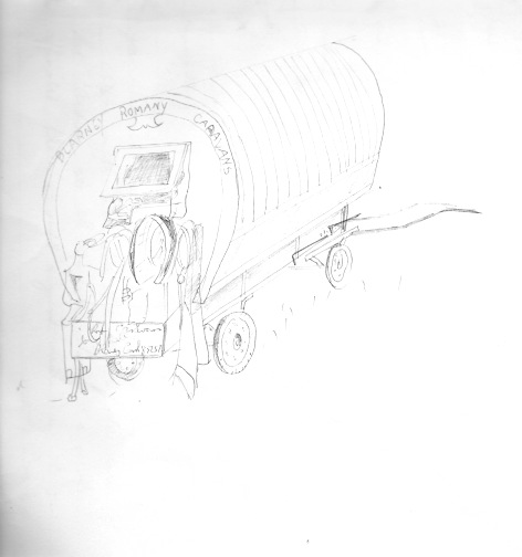 472x504 Irish Caravan The Usmeum Of Ordiments A History Of My Family In - Caravan Sketch