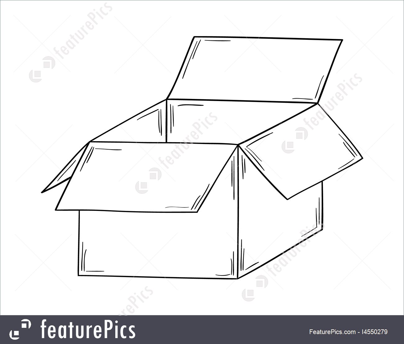 Cardboard Box Sketch at PaintingValley.com | Explore collection of ...