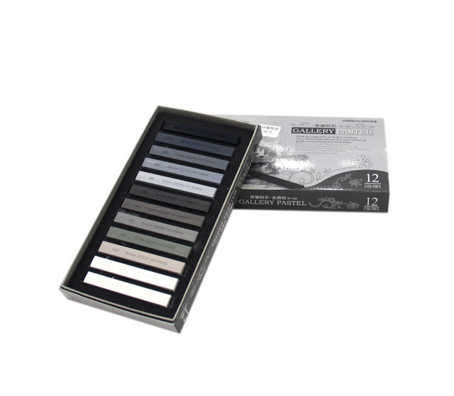 640x559 Simbalion Soft Pastels Cardboard Box Set Of 12,gray Tone For - Cardboard Box Sketch