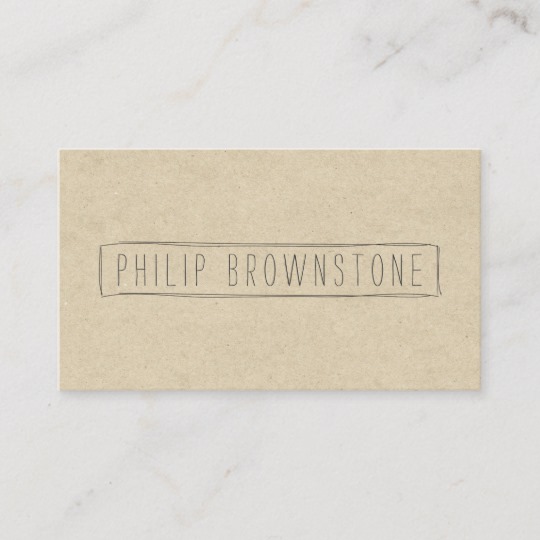 540x540 Unique Box Sketch Hand Written Name On Cardboard Business Card - Cardboard Box Sketch