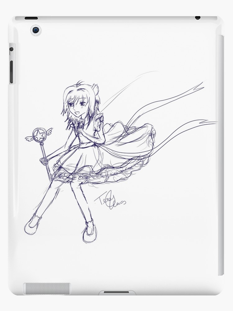 750x1000 Cardcaptor Sakura Sketch Drawing Ipad Cases Amp Skins By - Cardcaptor Sakura Sketch