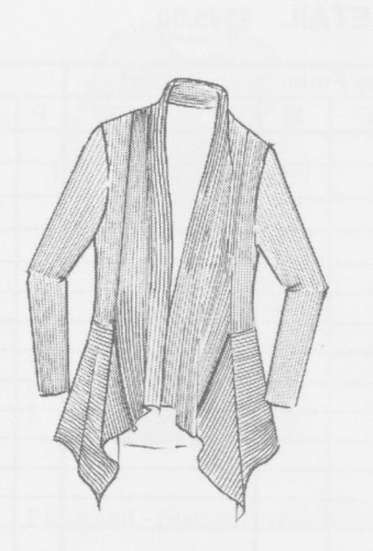 339x500 Paula Ryan Zipped Front Ribbed Cardigan - Cardigan Sketch
